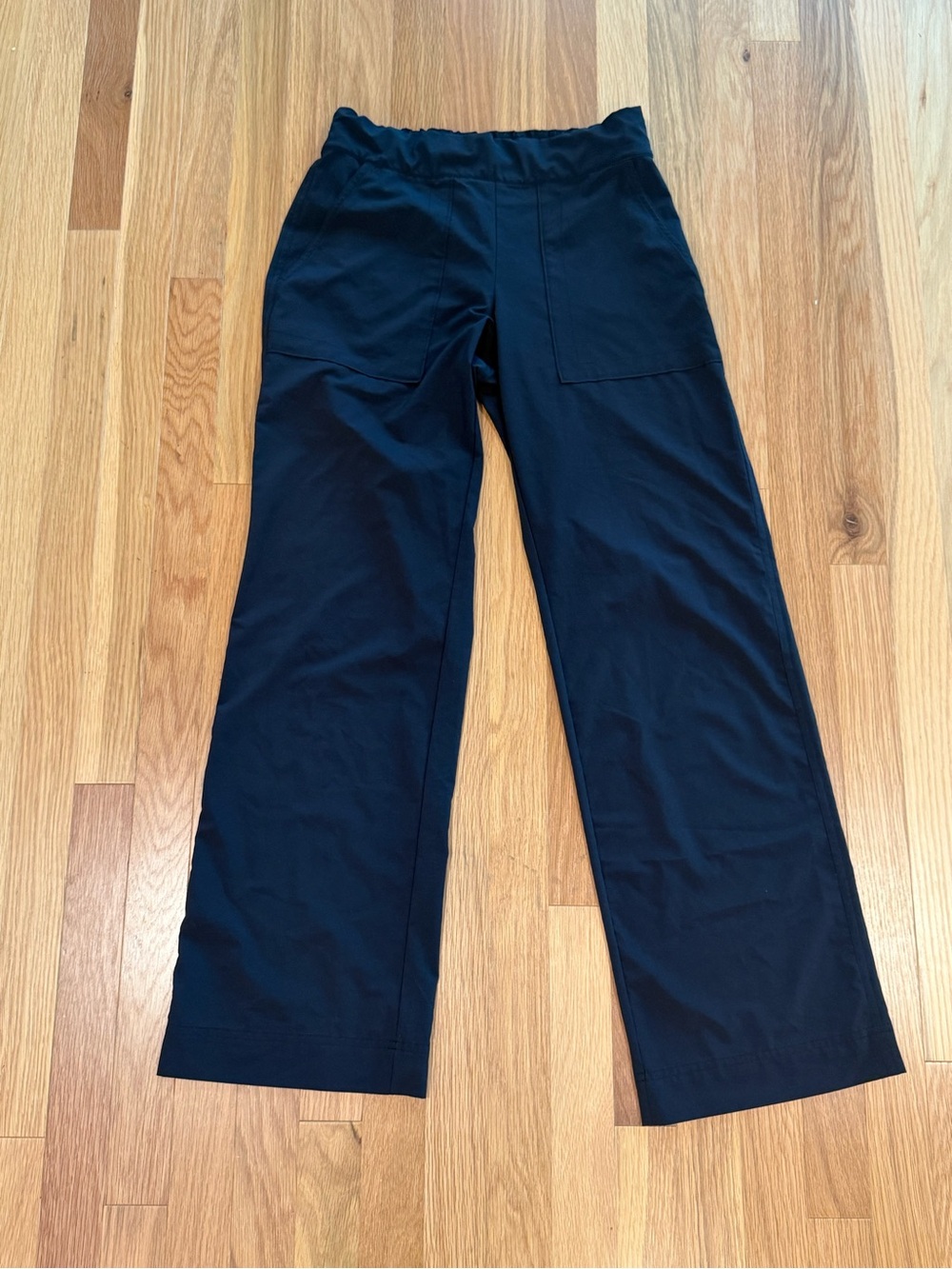 Athleta Black Wide-Leg Track Joggers
